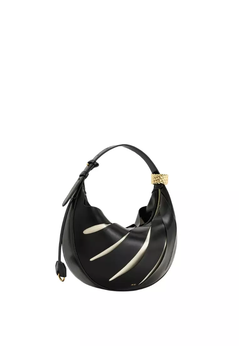 Jana Hollow Out Shoulder Bag - Black