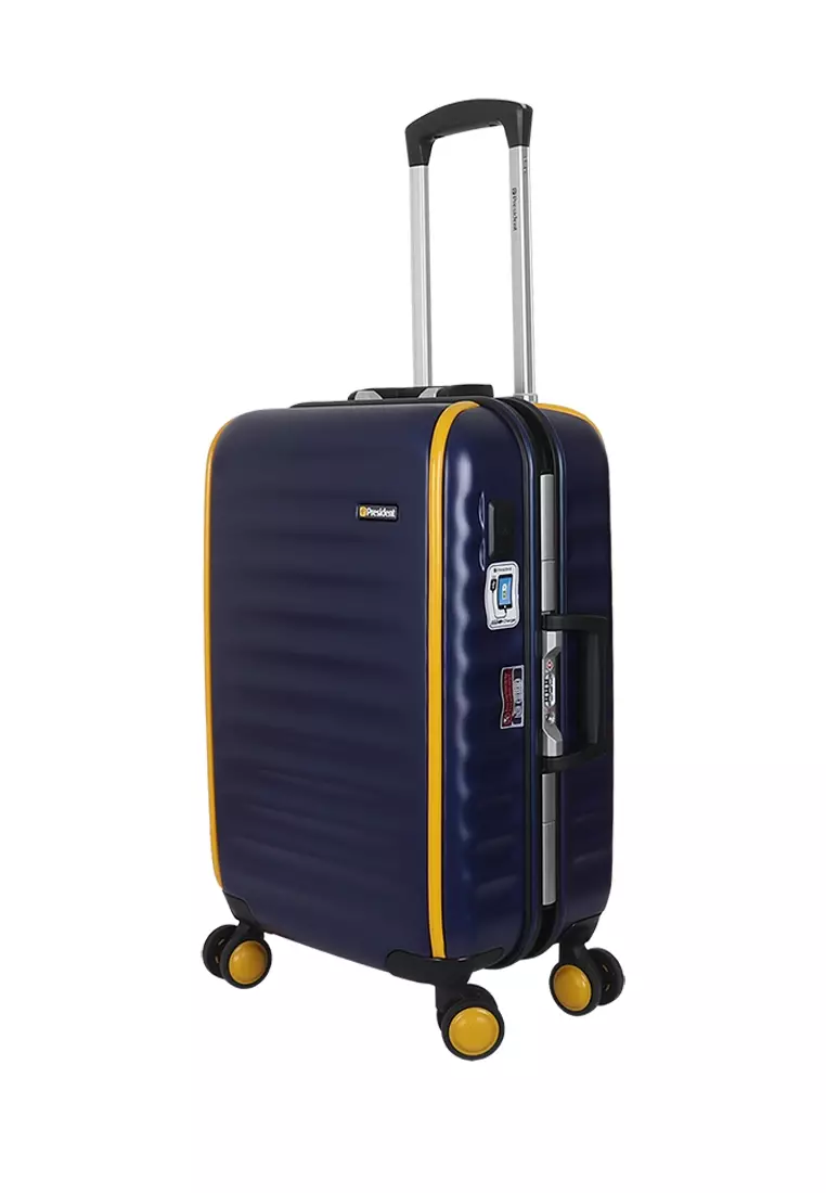 Koper - Trolley Case President 5323 - 20 inch With USB Charging Port Midnight Blue
