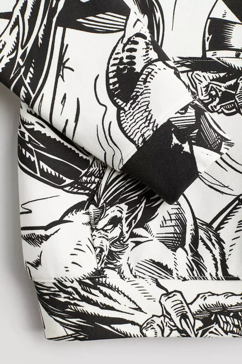 Motif-detail hoodie