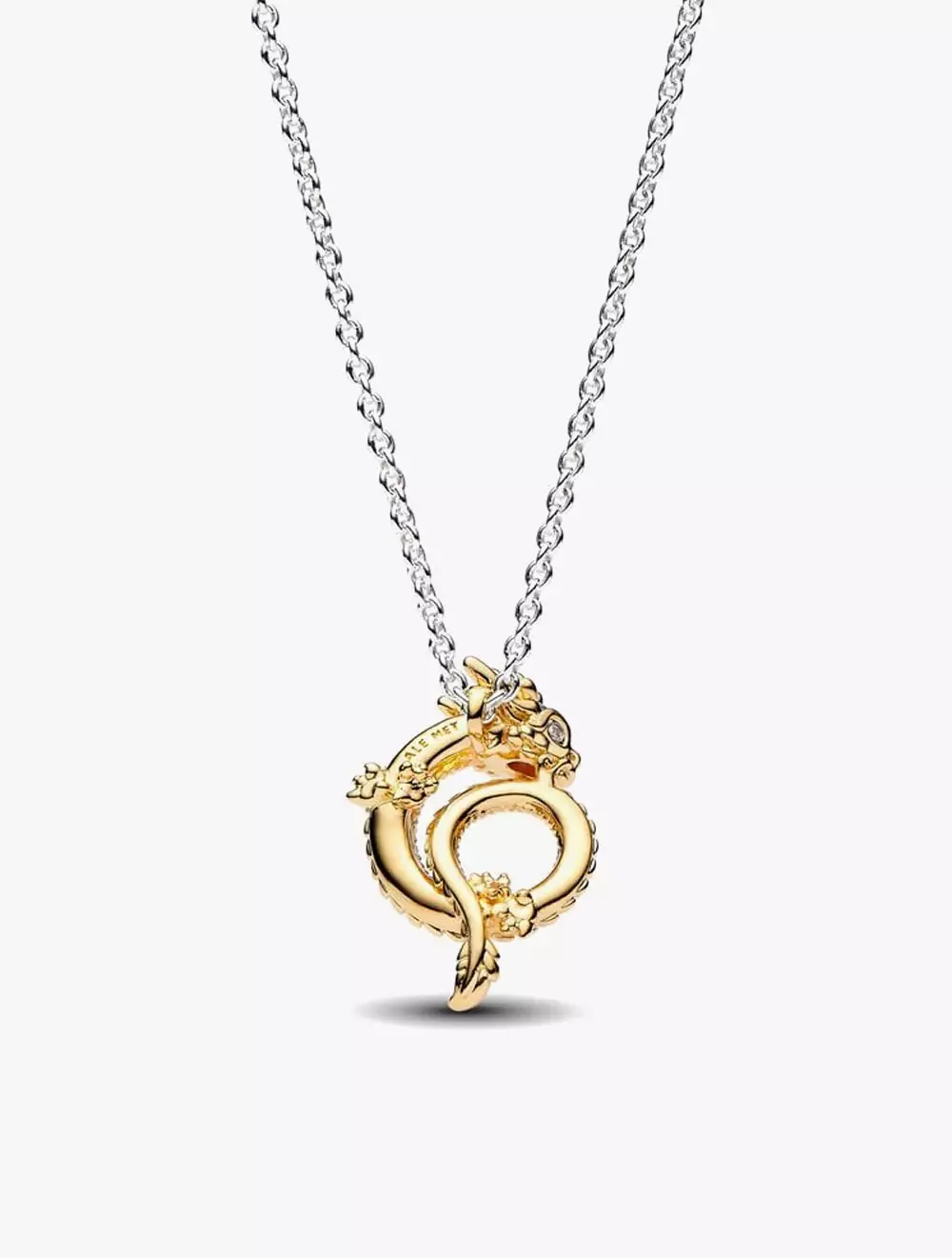 Jual PANDORA Dragon sterling silver and 14k gold-plated pendant