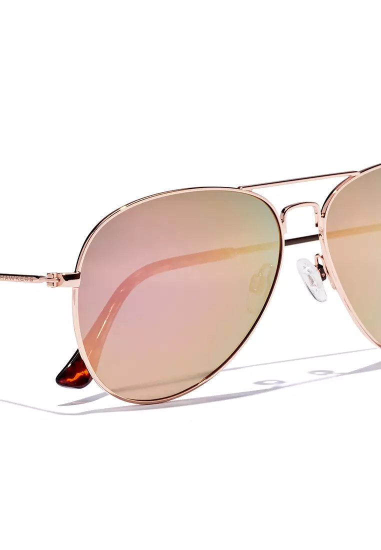 HAWKERS Hawk Polarized Rose Gold Pink Sunglasses For Men And Women, Unisex. Official Product Designed In Spain