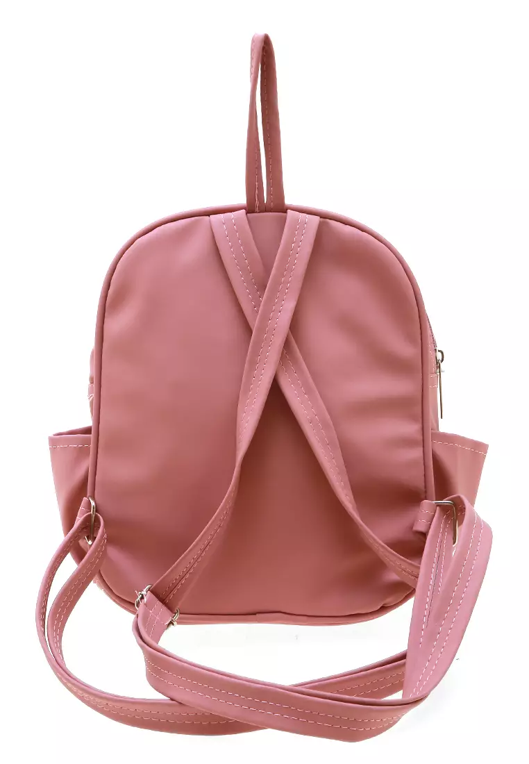 Syafira Tas Ransel Wanita Backpack Woman Premium Quality - Pink