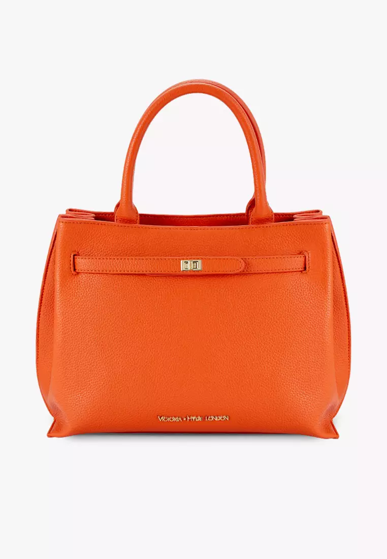 Orange designer handbags cheap