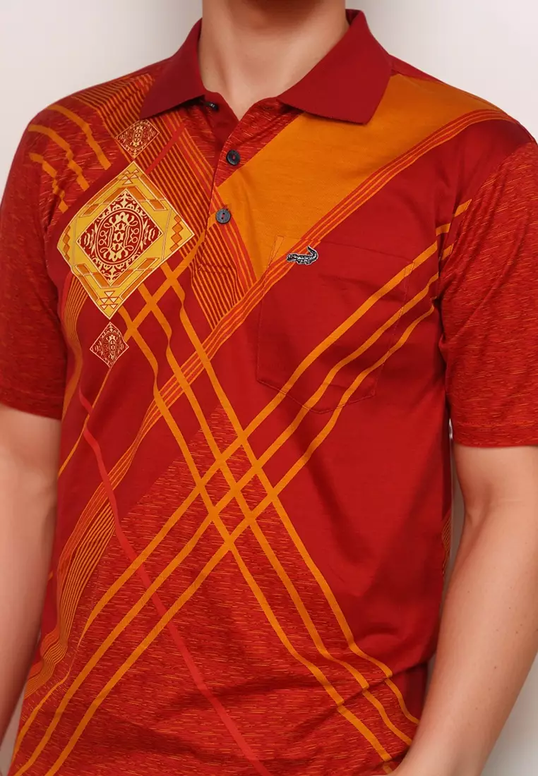 Crocodile DIAMOND 1918 Red | Kaos Kerah Premium Pria Polo Shirt | Relax fit