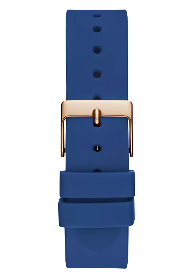 Guess GW0285L1 - Jam Tangan Wanita - Rosegold - Blue Rubber Strap
