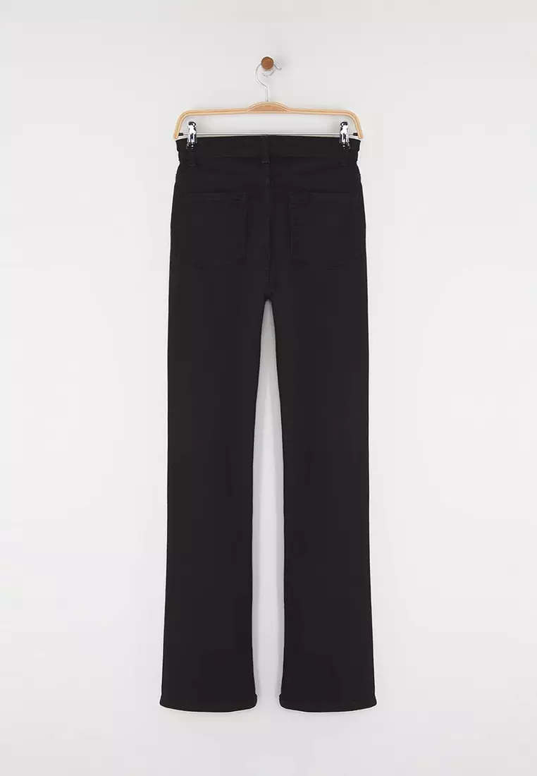 Black High Waist Flare Jeans Twoss25Je00052