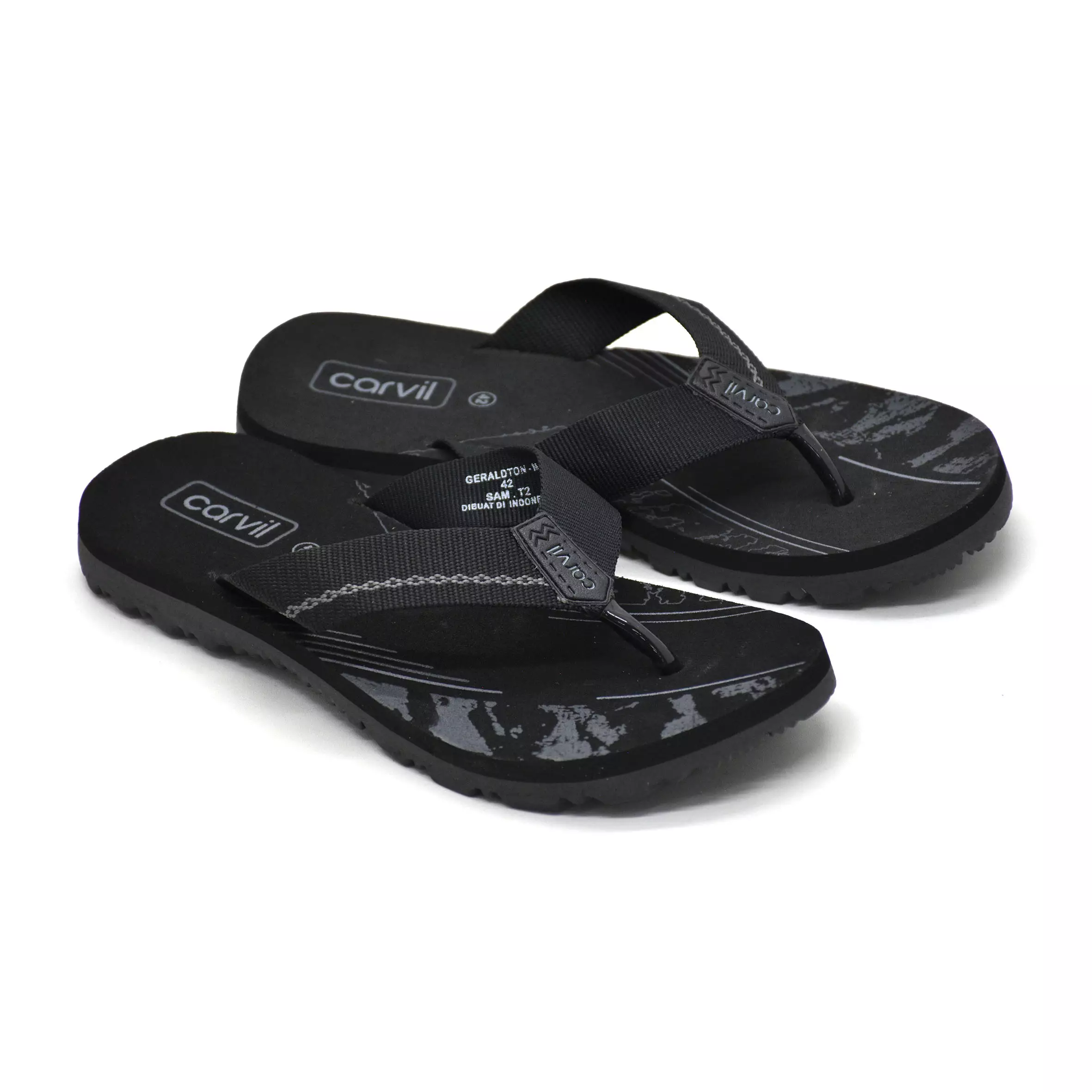 Carvil Sandal Pria Geraldton-M Black/Grey