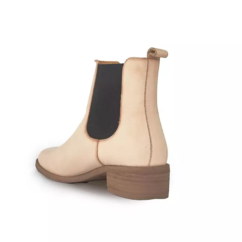 Sepatu Boots Wanita Kulit  Gino Mariani Airen Beige