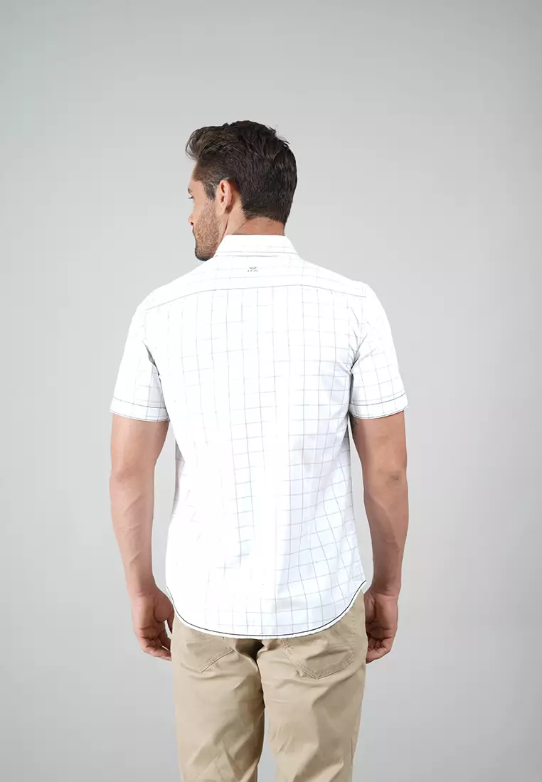 LGS - Slim Fit - Kemeja Kotak Pria - Casual Shirt - Squaro Collection - Mukti - Motif - JSH