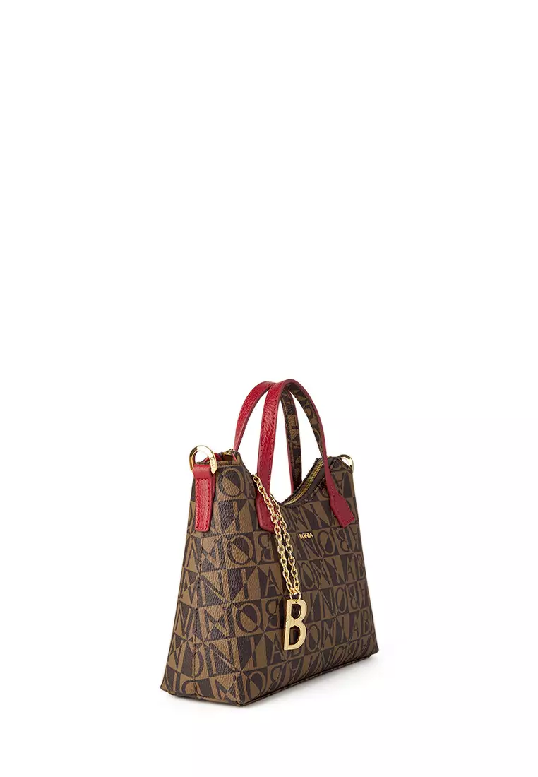 Bonia Red Cira Monogram Sling Bag