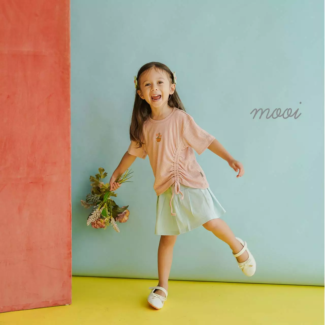 Mooi Rok Anak Perempuan Angel Skirt - Sage Green