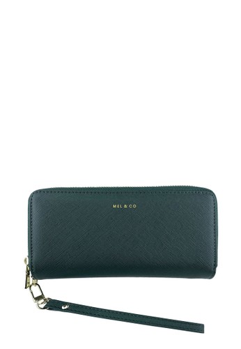 Jual Mel Co Faux Leather Double Zipped Around Wallet Original Zalora Indonesia