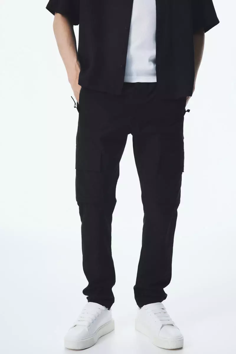 Regular Fit twill cargo trousers
