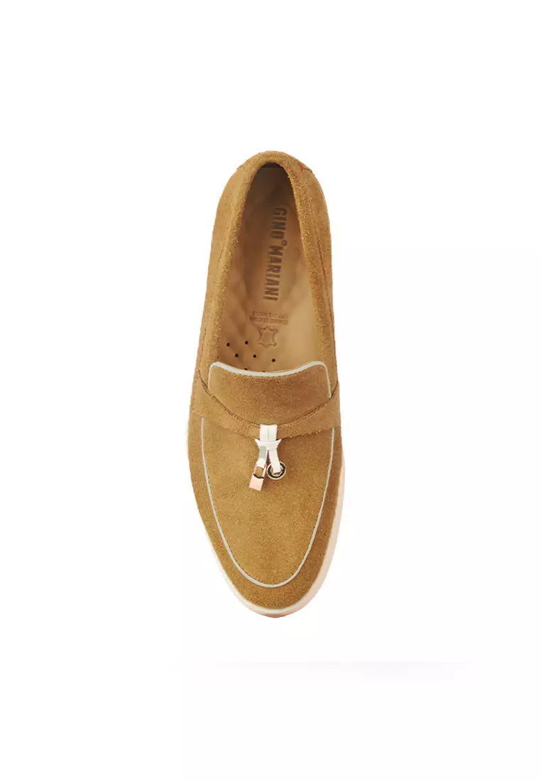 Sepatu Wanita Casual Loafer Moccasin Gino Mariani Emery 1 Tan