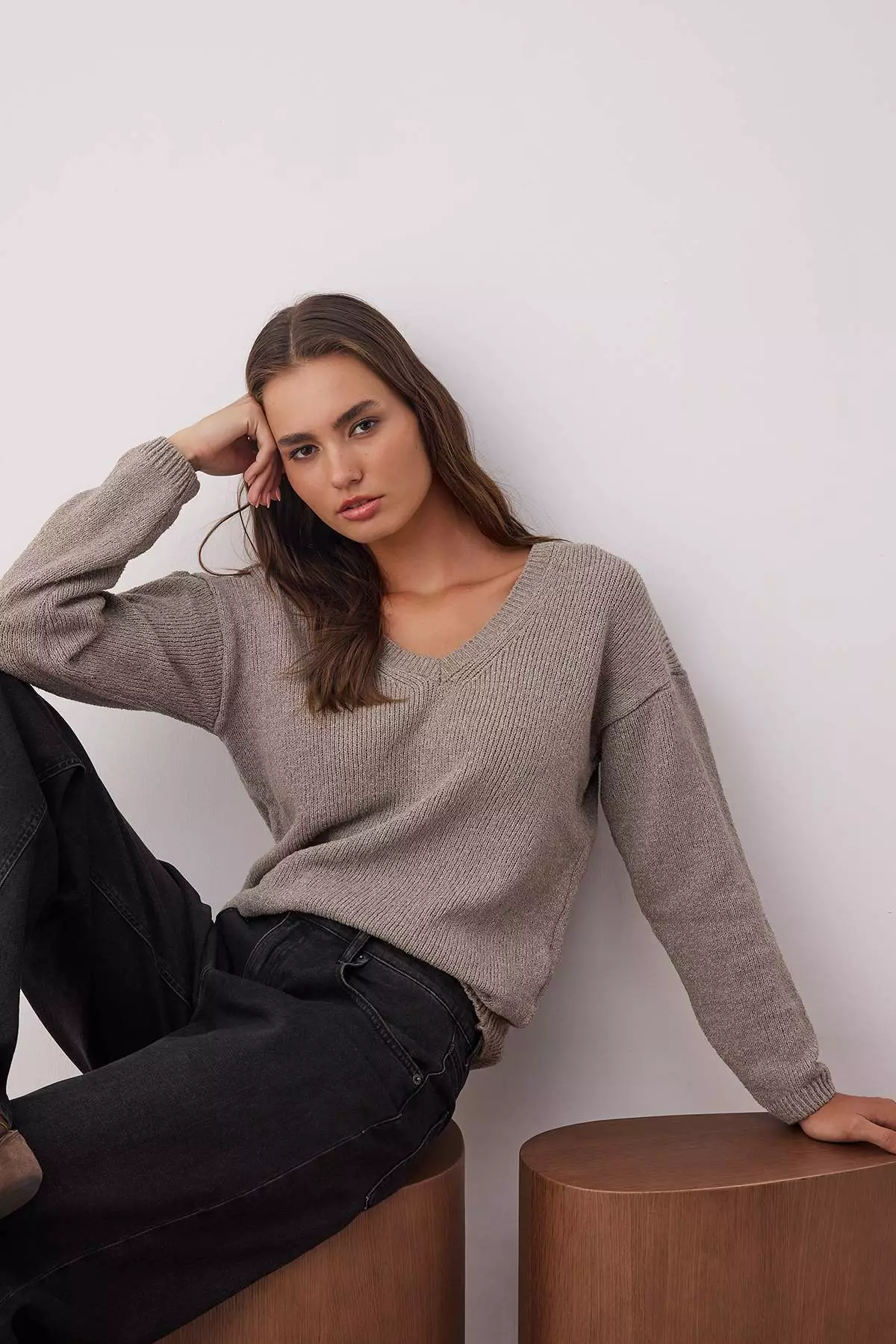 Mink More Sustainable Cotton Oversized Knitwear Sweater