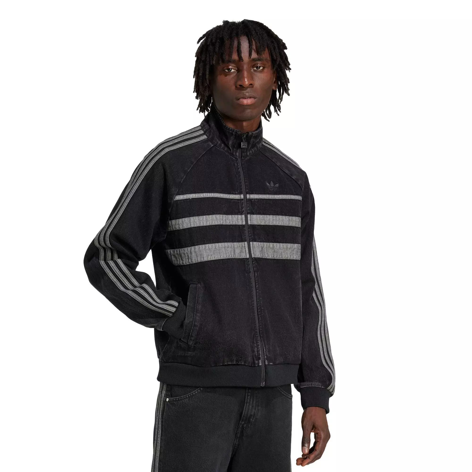 Lifestyle Adicolor First Black Denim Track Top Men Black JW5883