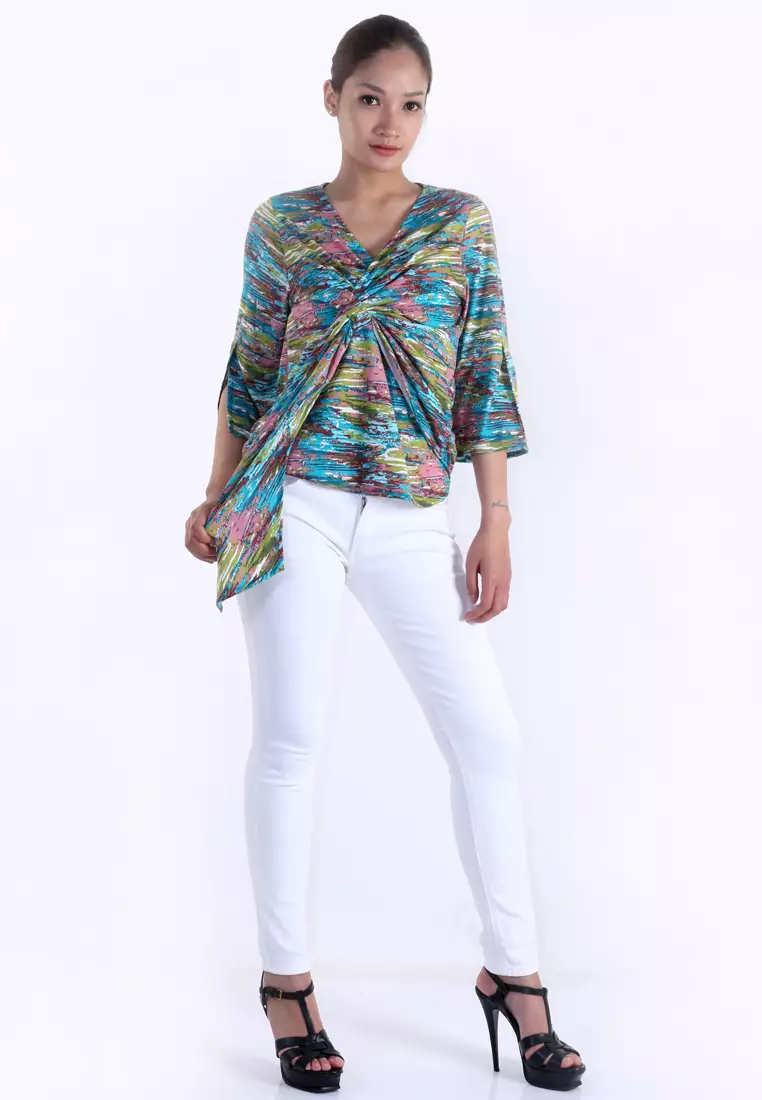 Wrap Blouse Abstract