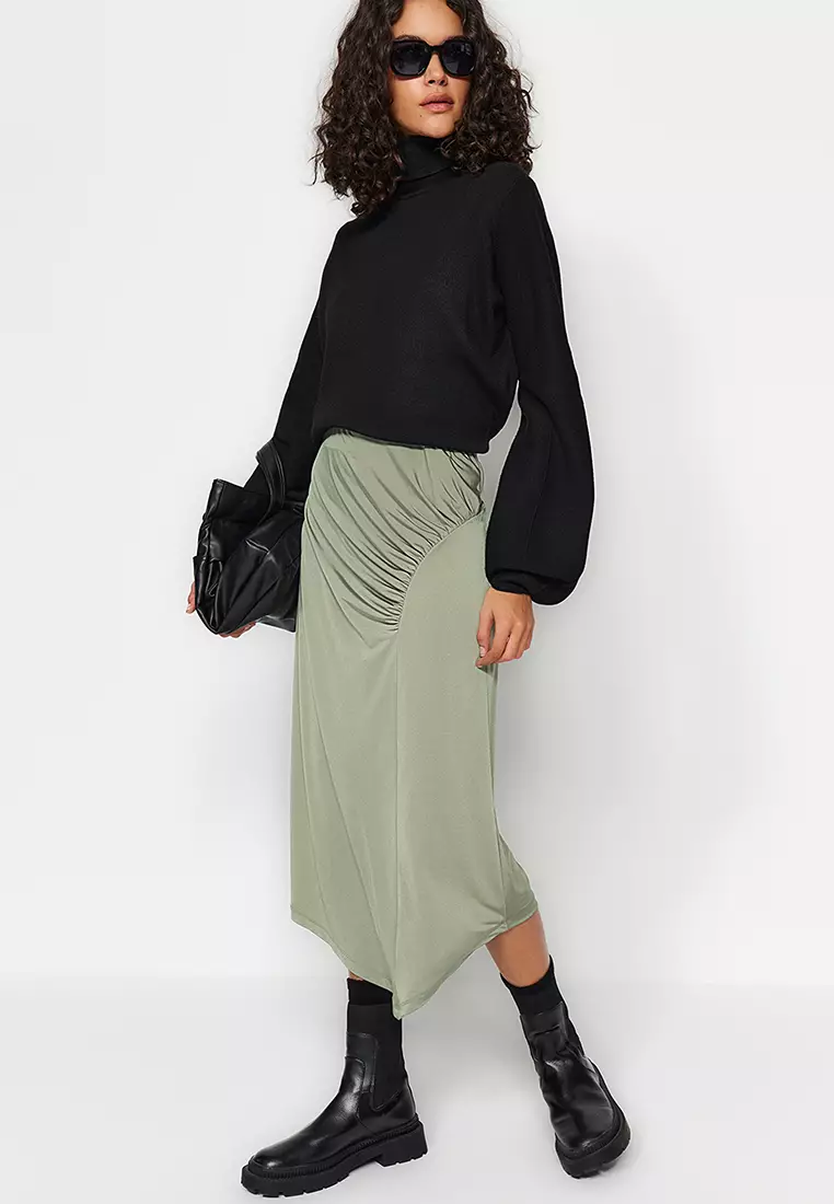 Drape Midi Skirt