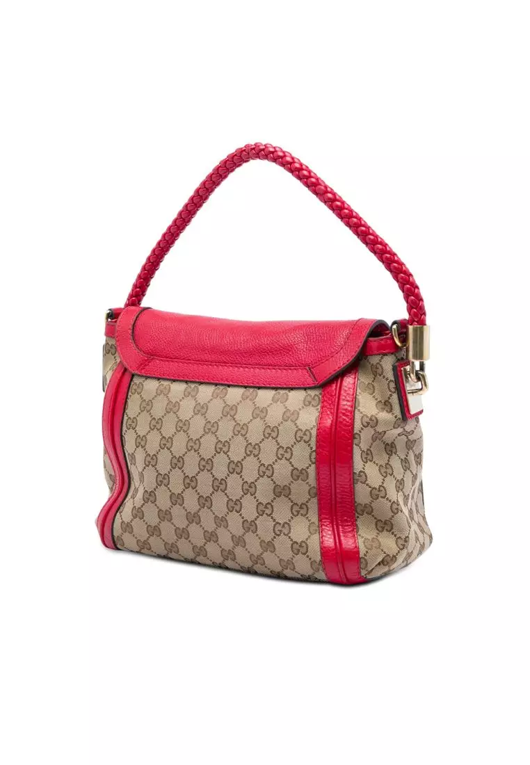 Pre-Loved Gucci Gg Canvas Bella Flap Satchel