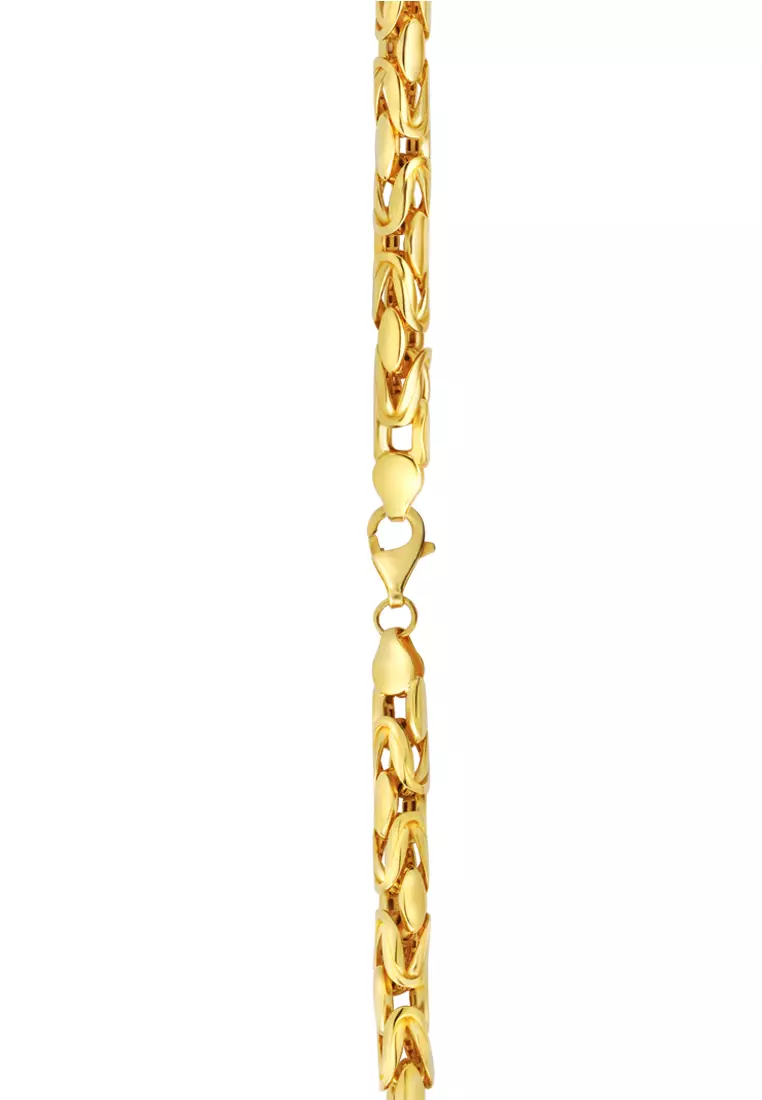 TOMEI Lusso Italia Rounded Interlocking Bracelet, Yellow Gold 916
