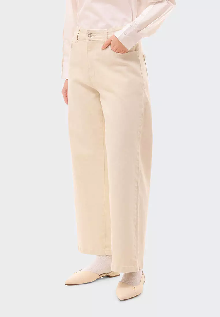 Ria Miranda Broken White Claris Pants