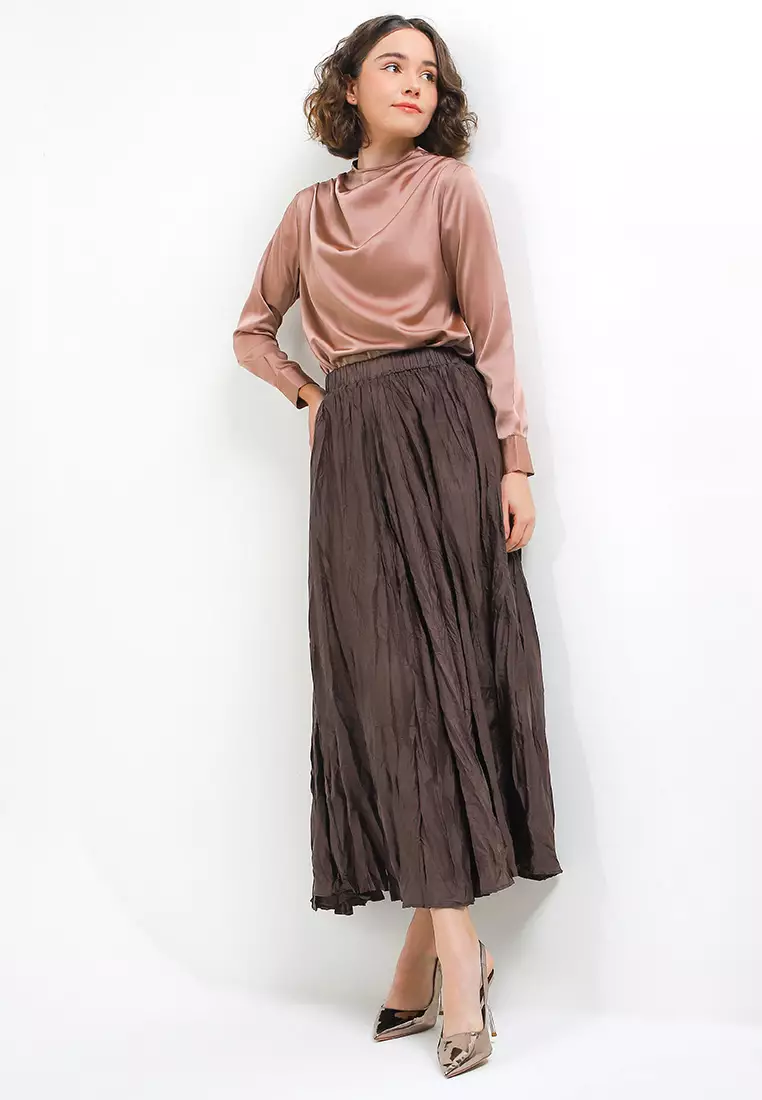 Crinkle Maxi Skirt