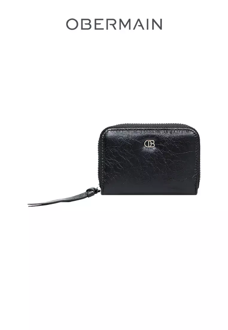 Ladies RFID Cardholder Genuine Leather Pewter