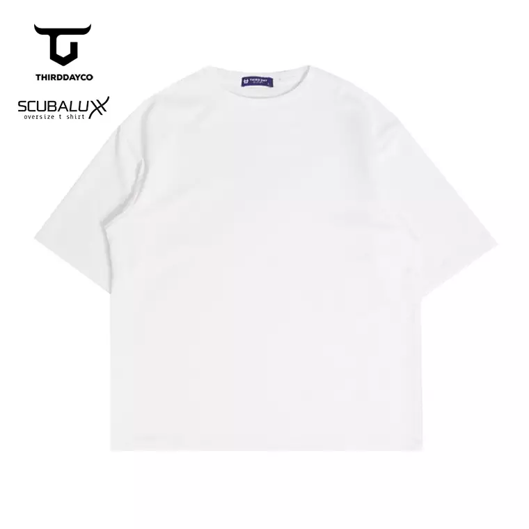 THIRDDAY Kaos Oversize Gym Unisex Scubalux "dont padel" putih MTY09