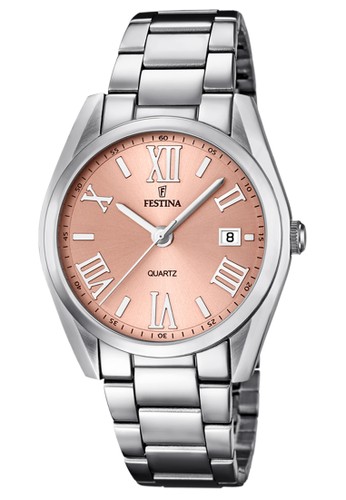 Festina Ladies Watch Multifunction FES F16790/2 Silver Pink Stainless Steel