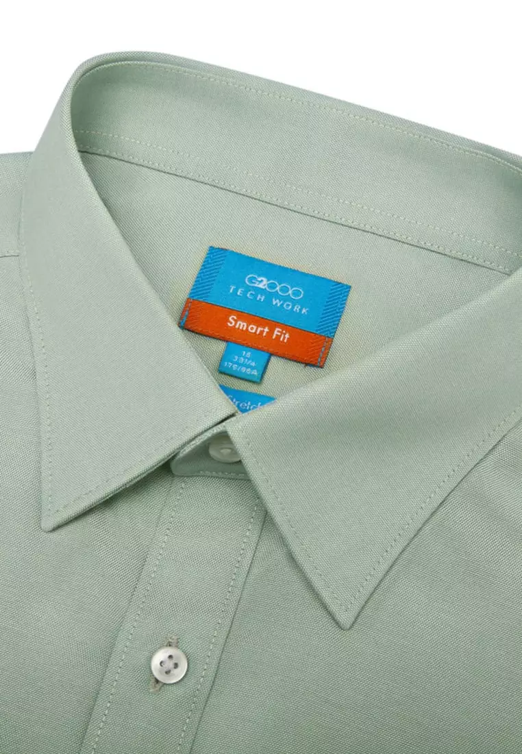 Non-Iron Cotton Stretch Smart Fit Oxford Shirt