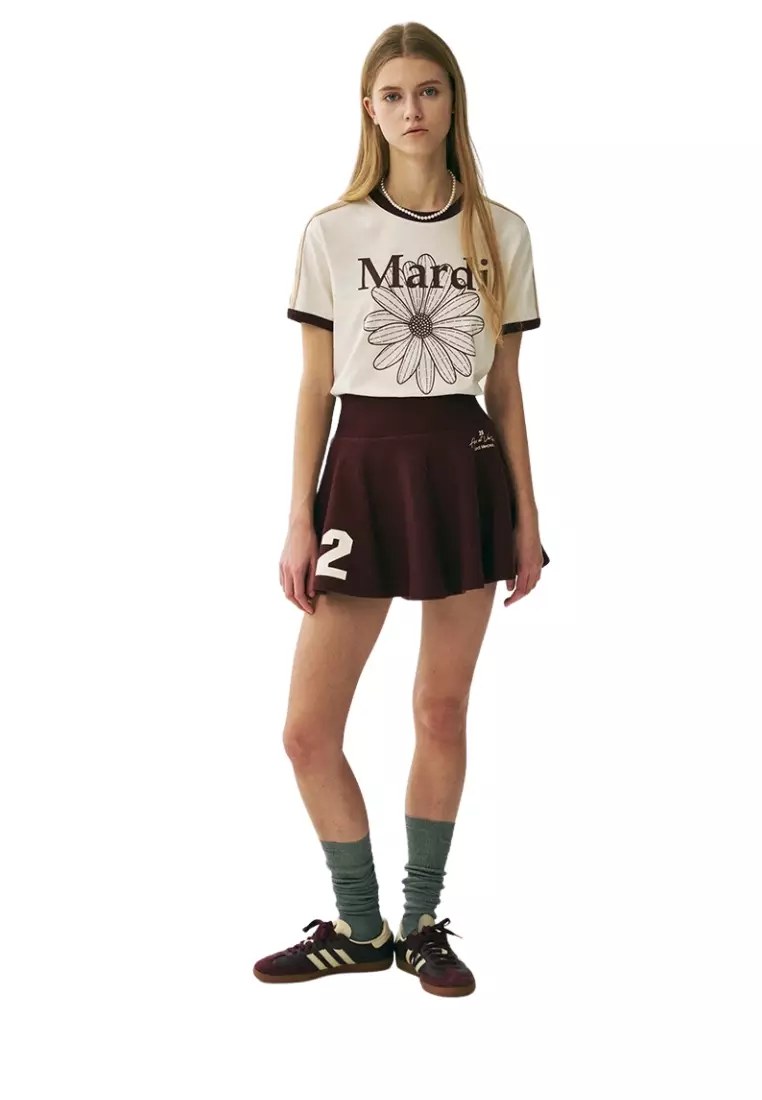 Linger Tshirt Flowermardi - Cream Burgundy