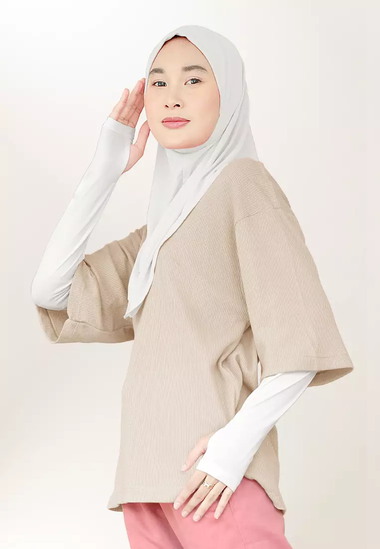 Zelena - Tavia Waffle Tshirt Pocket | Kaos Wanita Pria Olahraga Basic - Butter