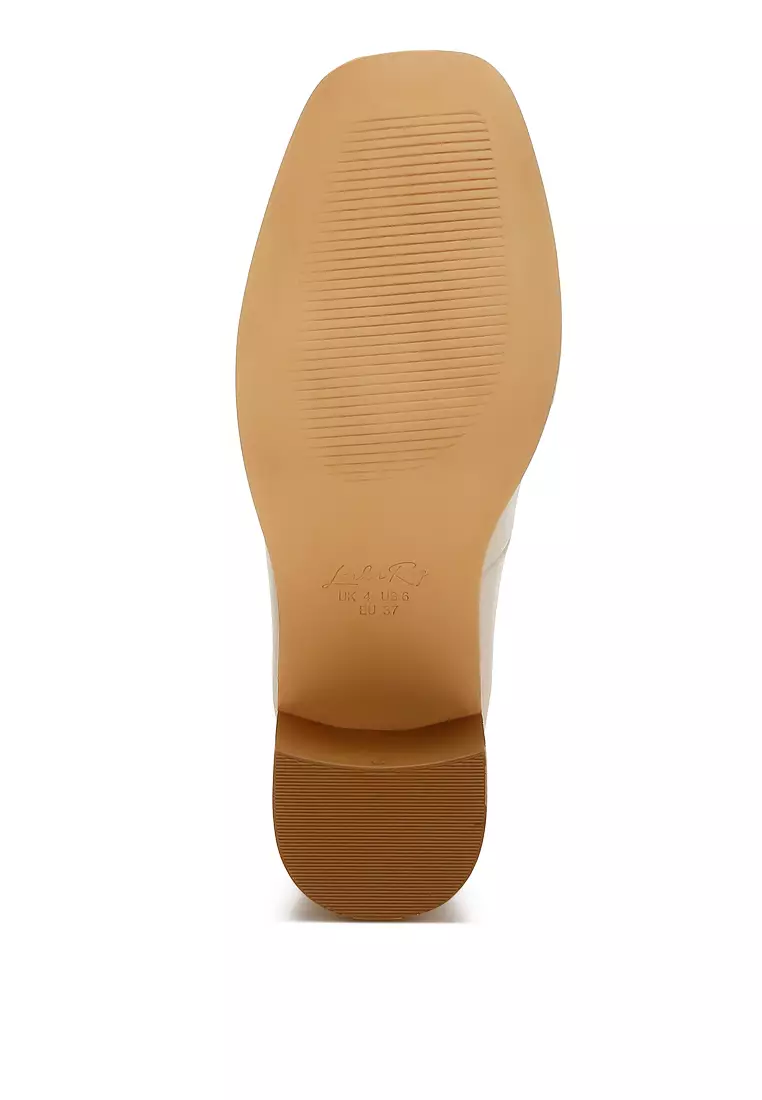 Apricot Classic Block heel Lug Loafers