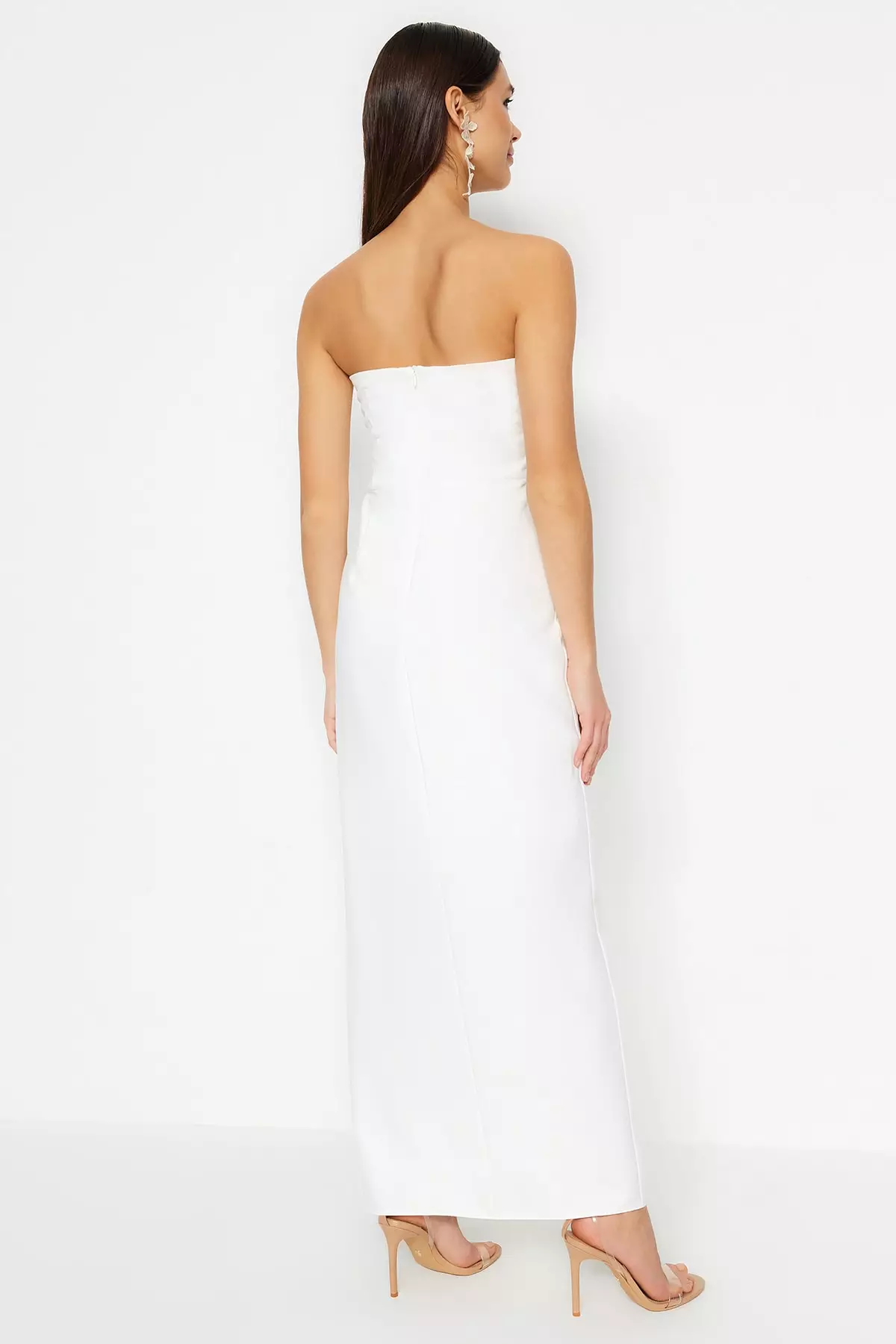 Ruffled Bridal Evening Dress