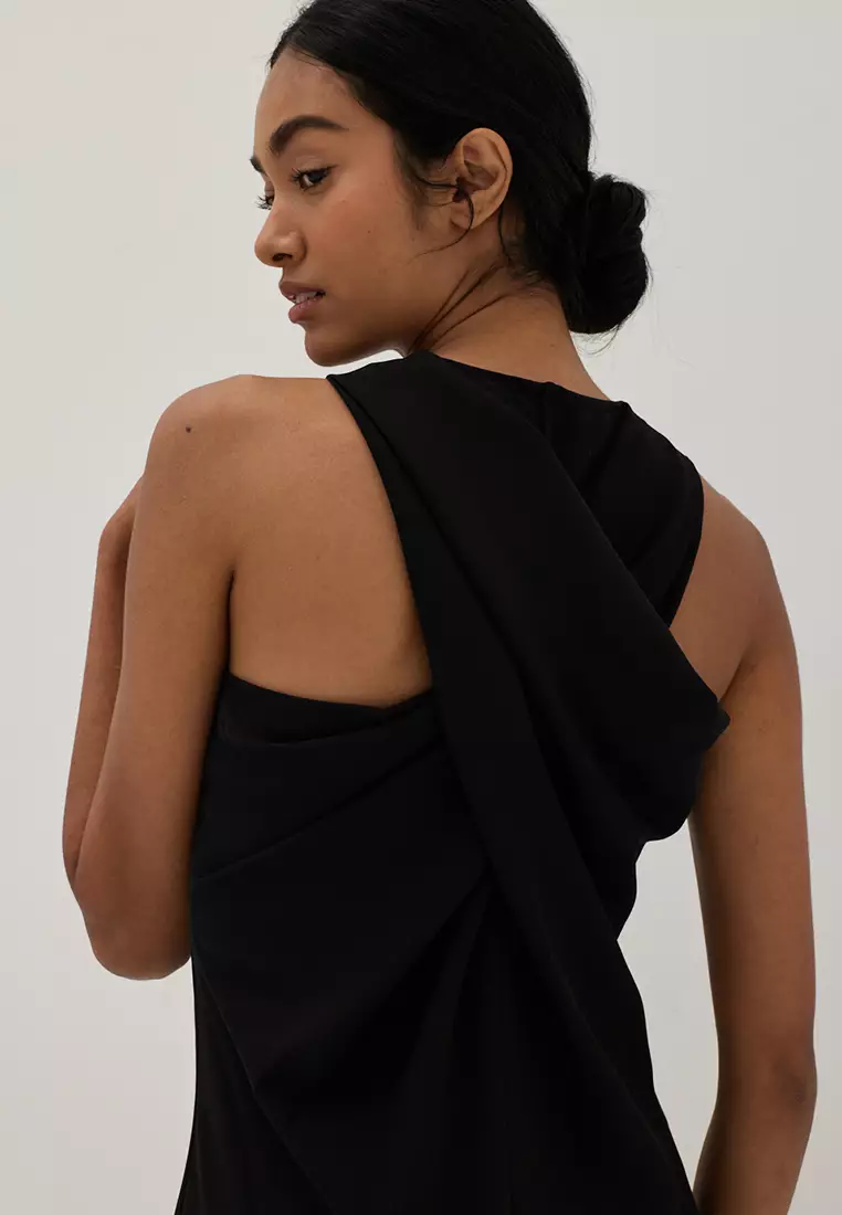 Jual Love, Bonito Leonora Back Drape Column Dress Original 2024