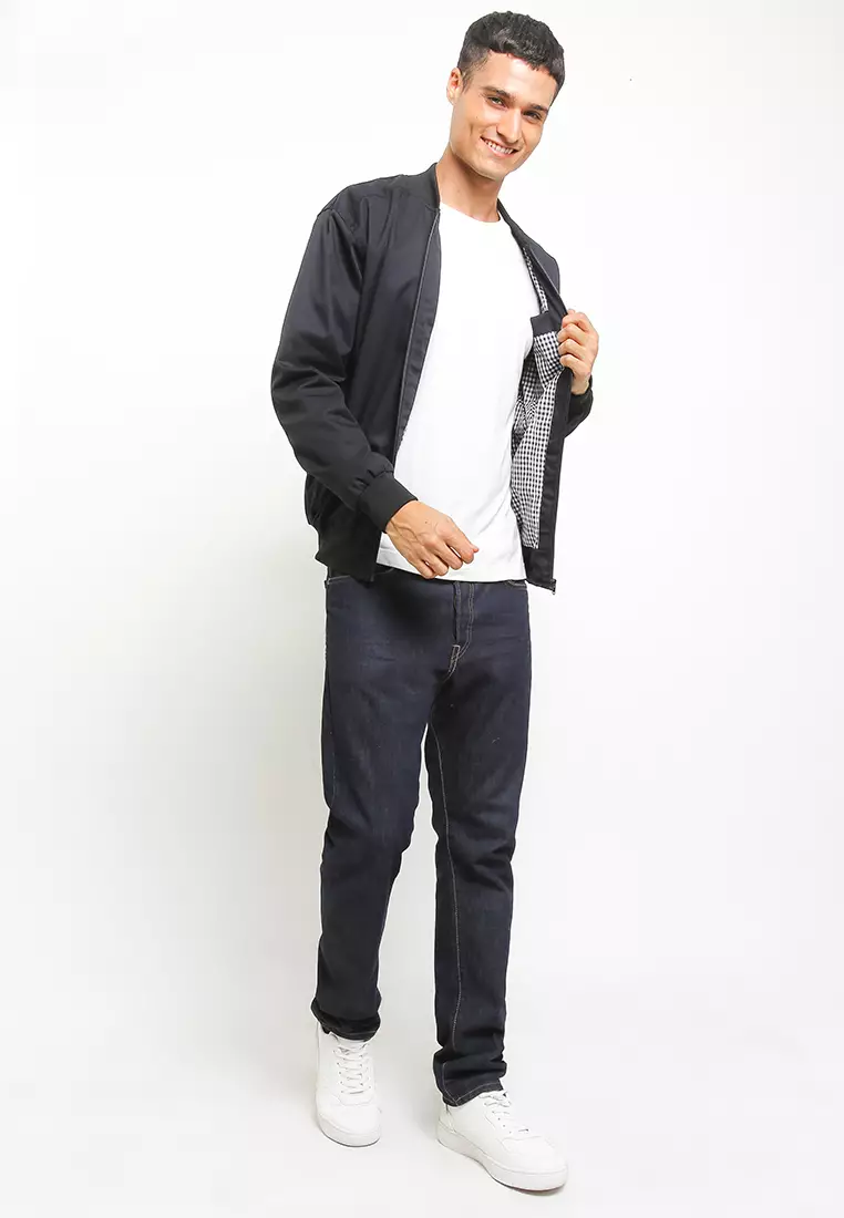 GRAHANGGRA Jaket Bomber American Drill - Black