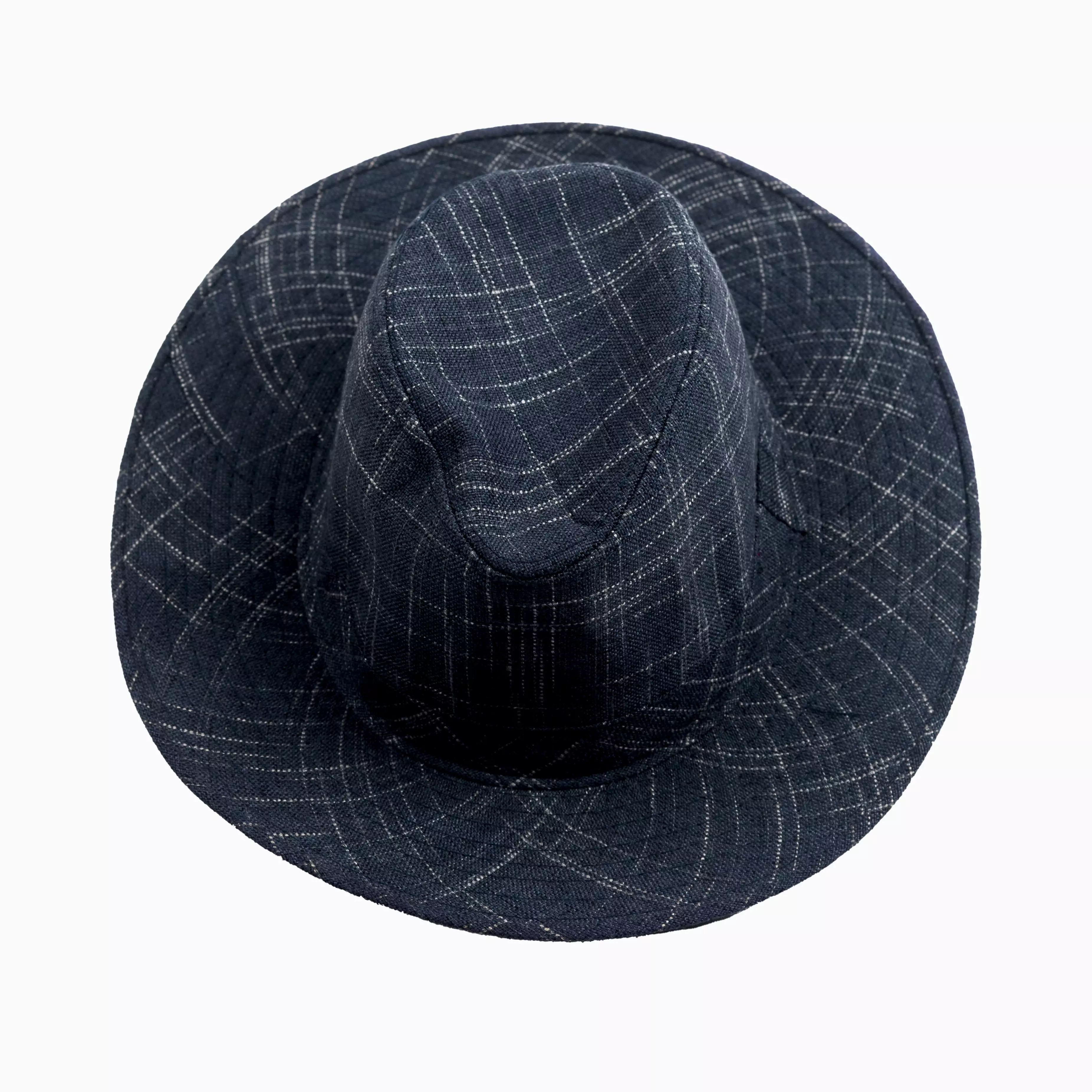 Houseofcuff Topi Panama Hat Fedora Pantai Cowboy Lebar Unisex Navy