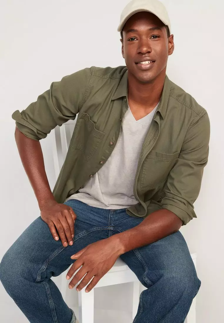 Soft-Washed V-Neck T-Shirt For Men