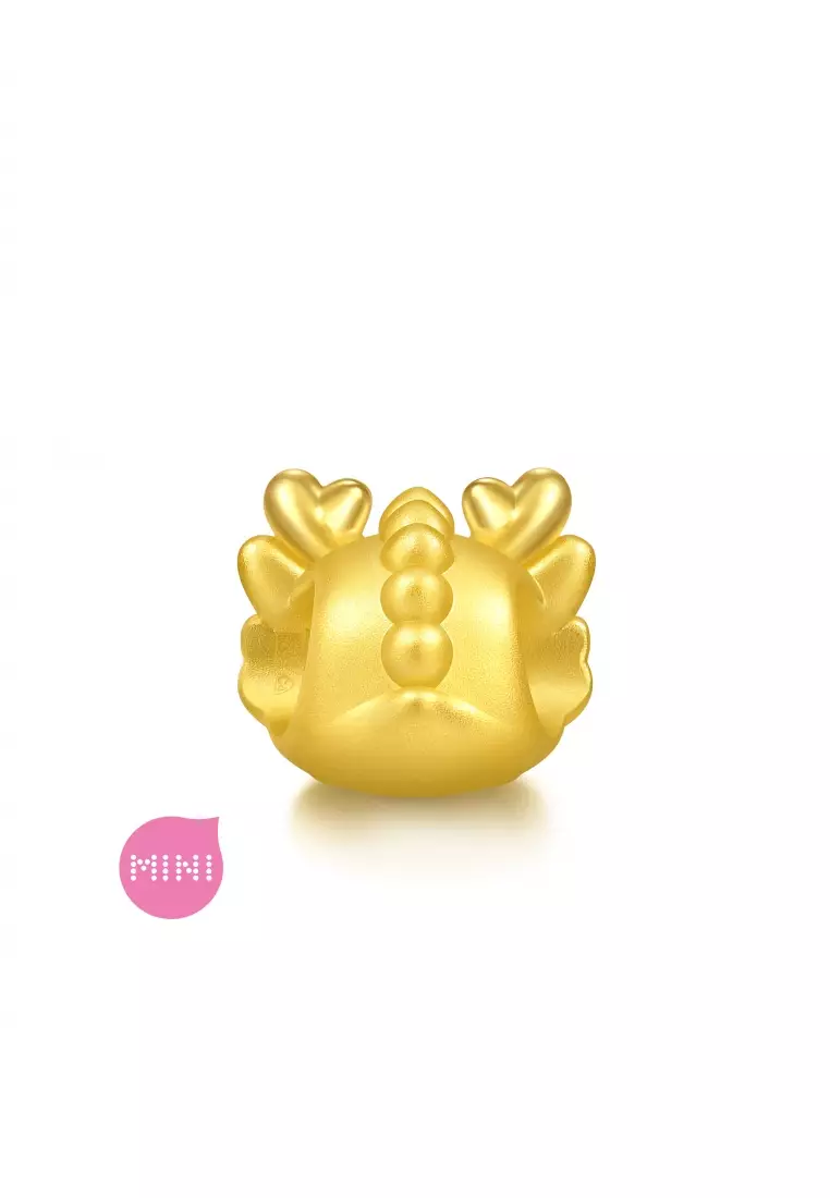 999 24K Gold Chinese Zodiac Dragon charm  for Women & Men  95963C  (Bracelet not included)
