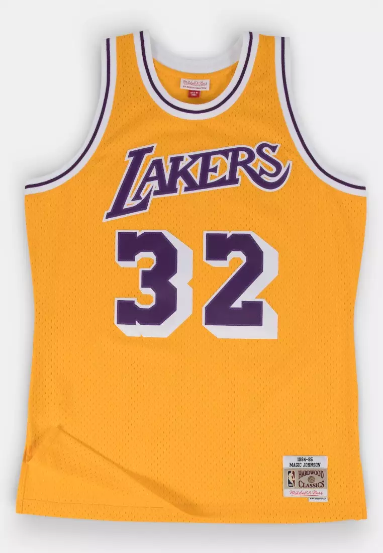 #32 Magic Johnson 1984 Los Angeles Lakers Swingman Basketball Jersey