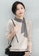 A-IN GIRLS beige Vintage Scarf Collar Panel Knit Sweater 081F0AA4A4BA5AGS_3