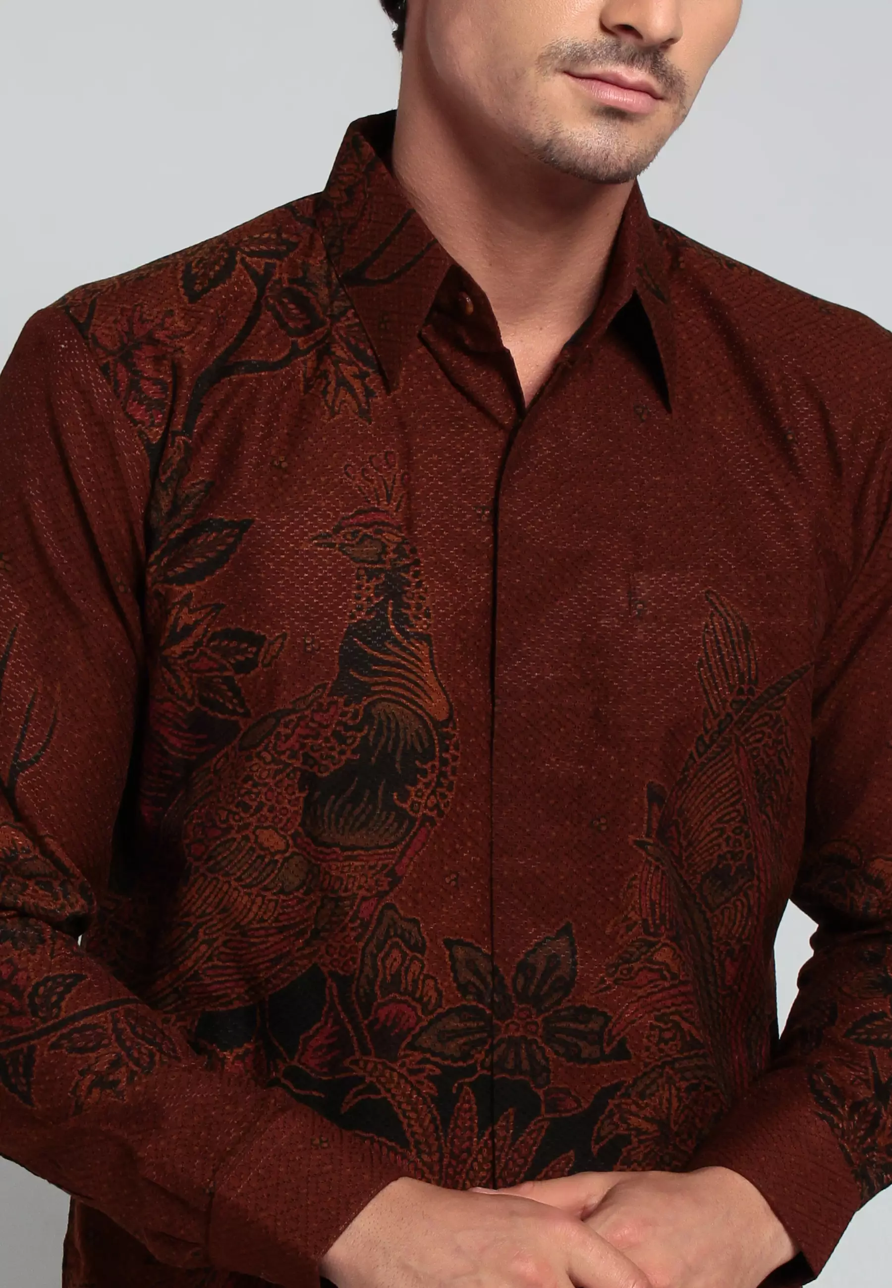 Kemeja Batik Katun Lengan Panjang Motif CENDRAWASIH Batik Exclusive Spesial Laseman Premium