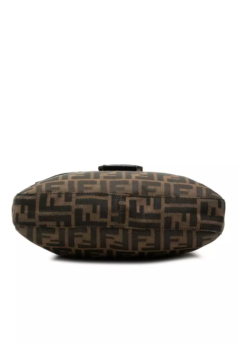 Pre-Loved Fendi Zucca Canvas Shoulder Bag