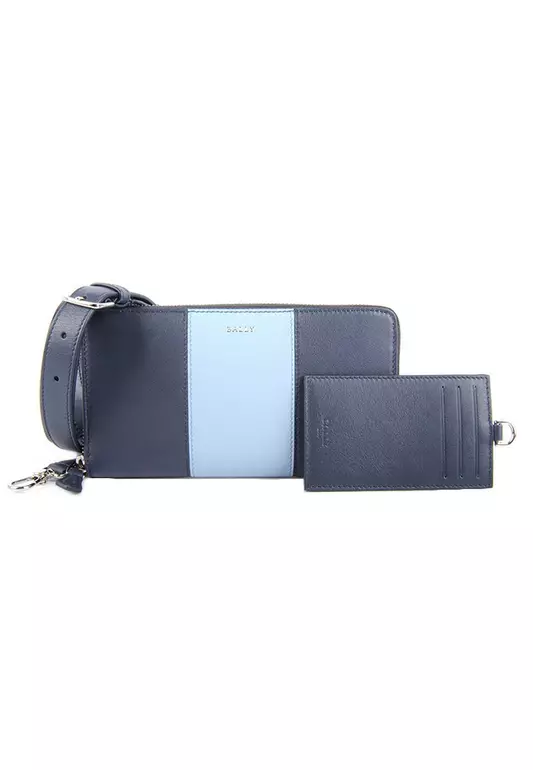 Bhytus.HP Long Wallet in Navy,Blue for UNISEX