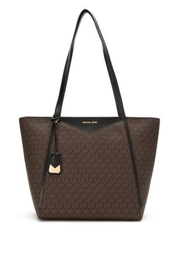 michael kors whitney large leather tote bag