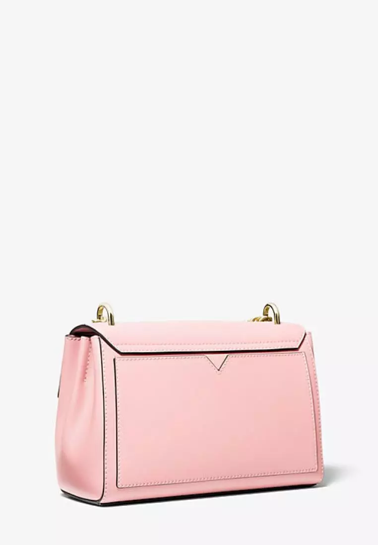 Jual MICHAEL KORS Michael Kors Lita Medium Leather Crossbody Bag Powder