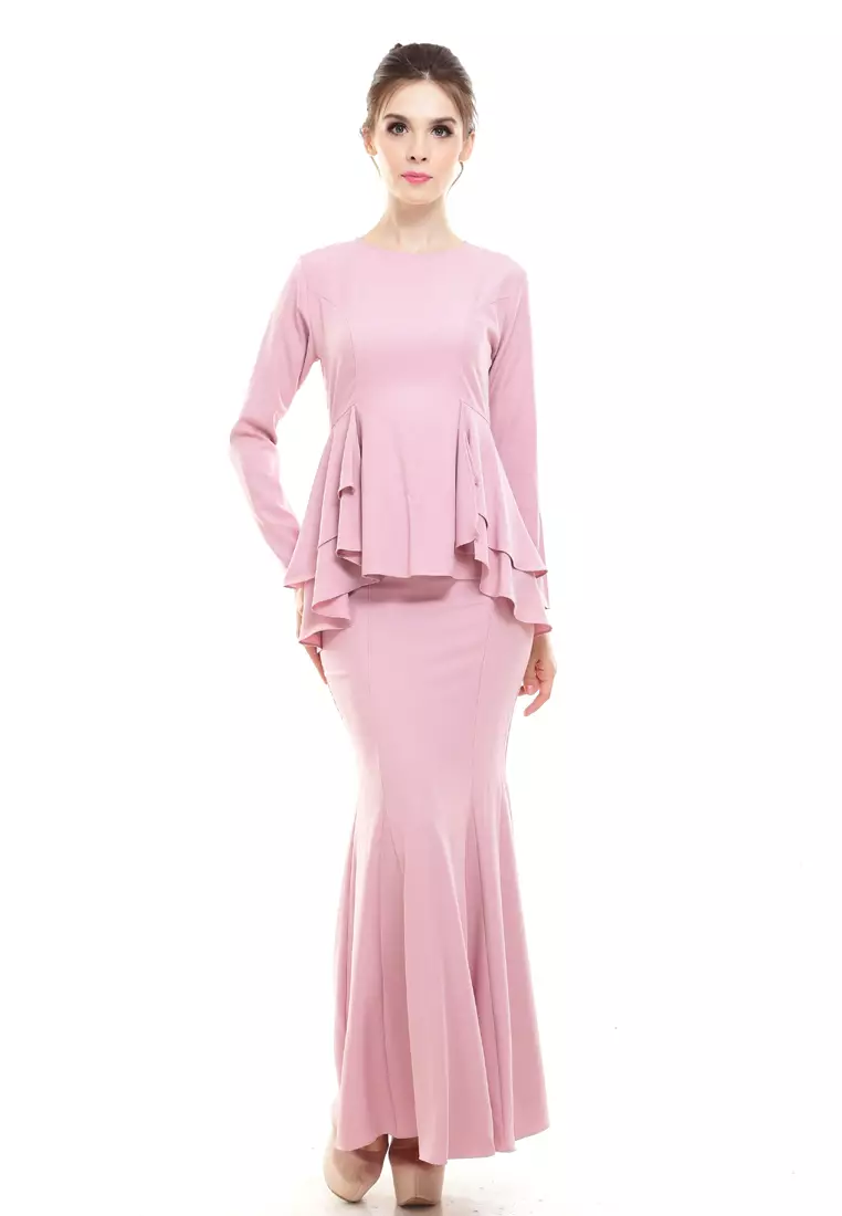 Lora Peplum in Soft Pink