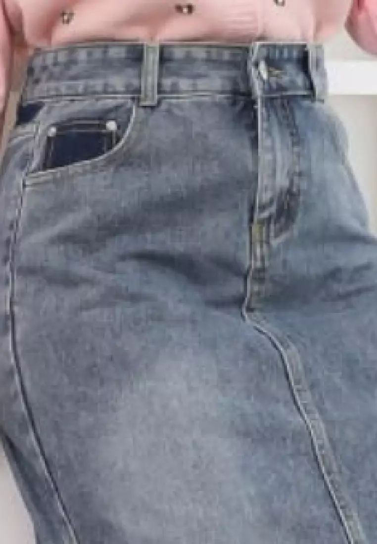 Miguela Midi Skirt in Blue