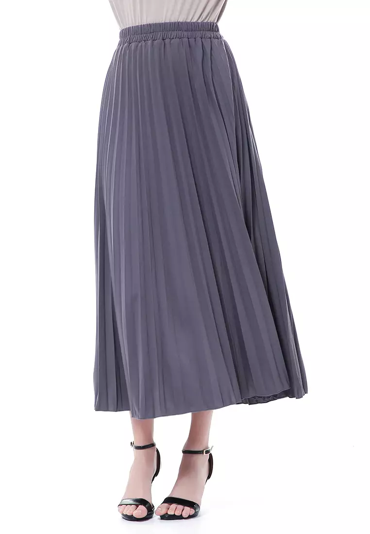 Nashywa Rok Bawahan Muslimah Wanita Regular Fit Premium Quality - Grey