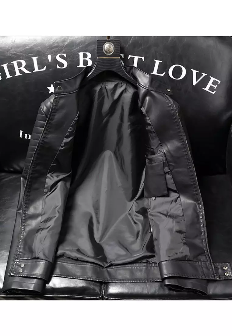 Men's Faux Leather Biker Jacket MJ6606